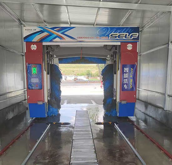 陕西中国石油加油站安装日森龙门洗车机